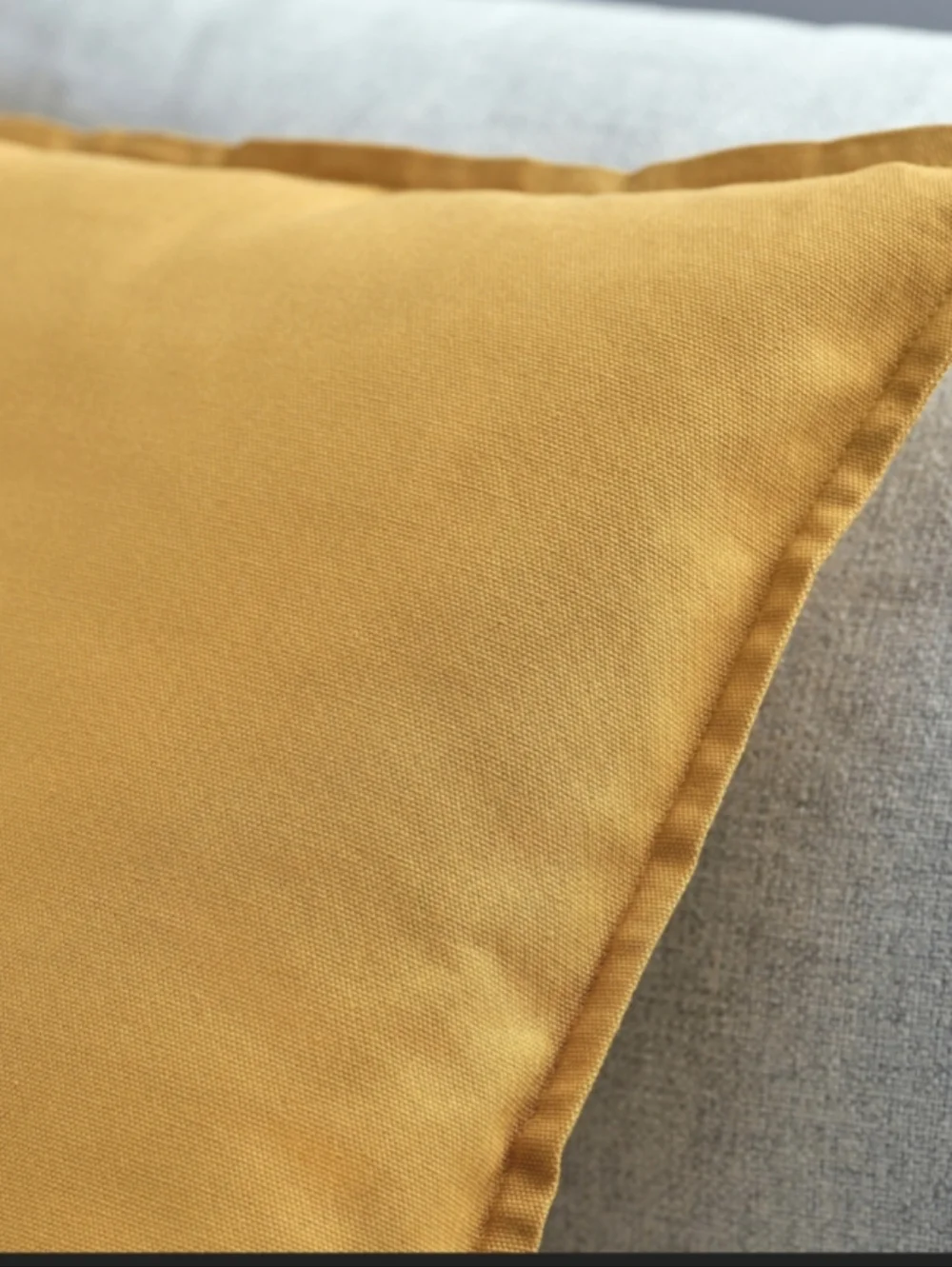 New IKEA Gurli Mustard Yellow Square Throw Pillow 20' X 20